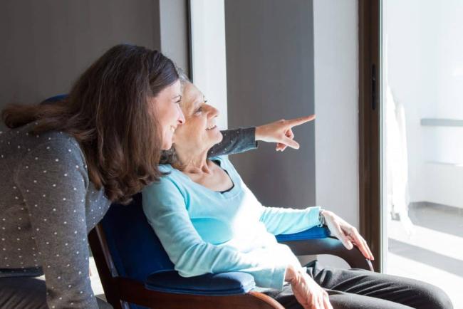 Young women and an elderly Women